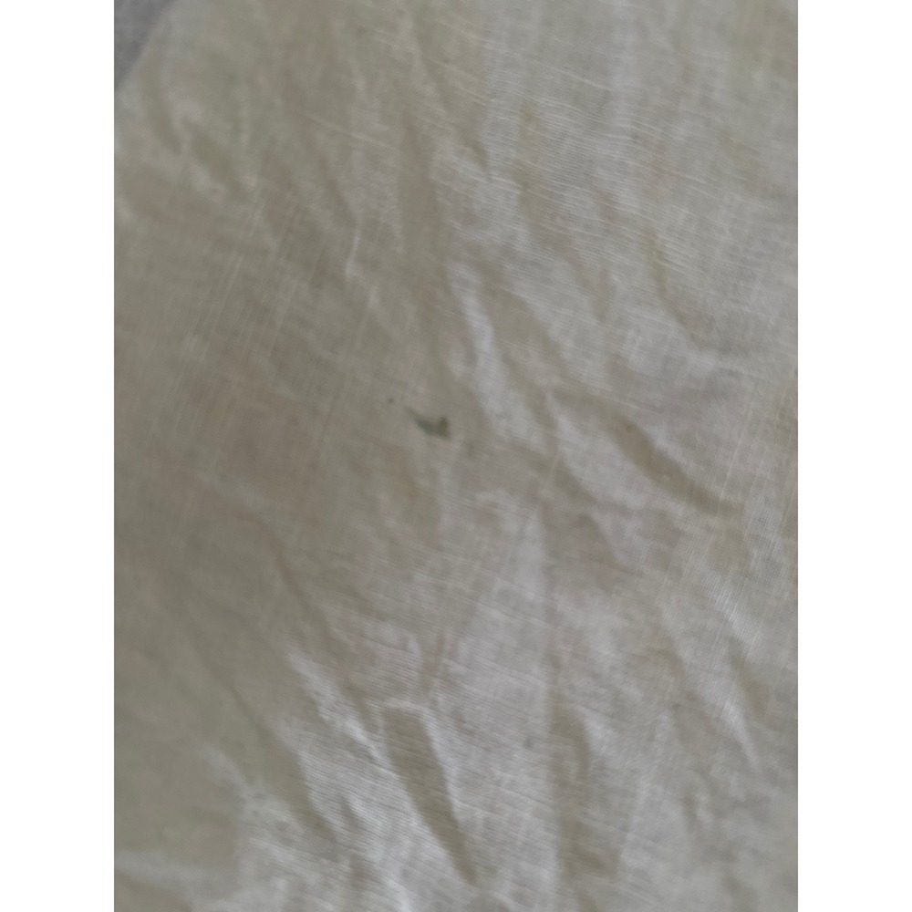 Banana Republic Linen Shirt Button Up Short Sleeve Pockets Men's Large White - Picture 8 of 8